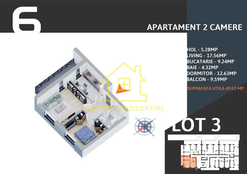 Doua camere, ap. finalizat bloc nou, 60mp, bloc premium, bonus loc parcare demisol acoperit
