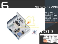 Doua camere, ap. finalizat bloc nou, 60mp, bloc premium, bonus loc parcare demisol acoperit